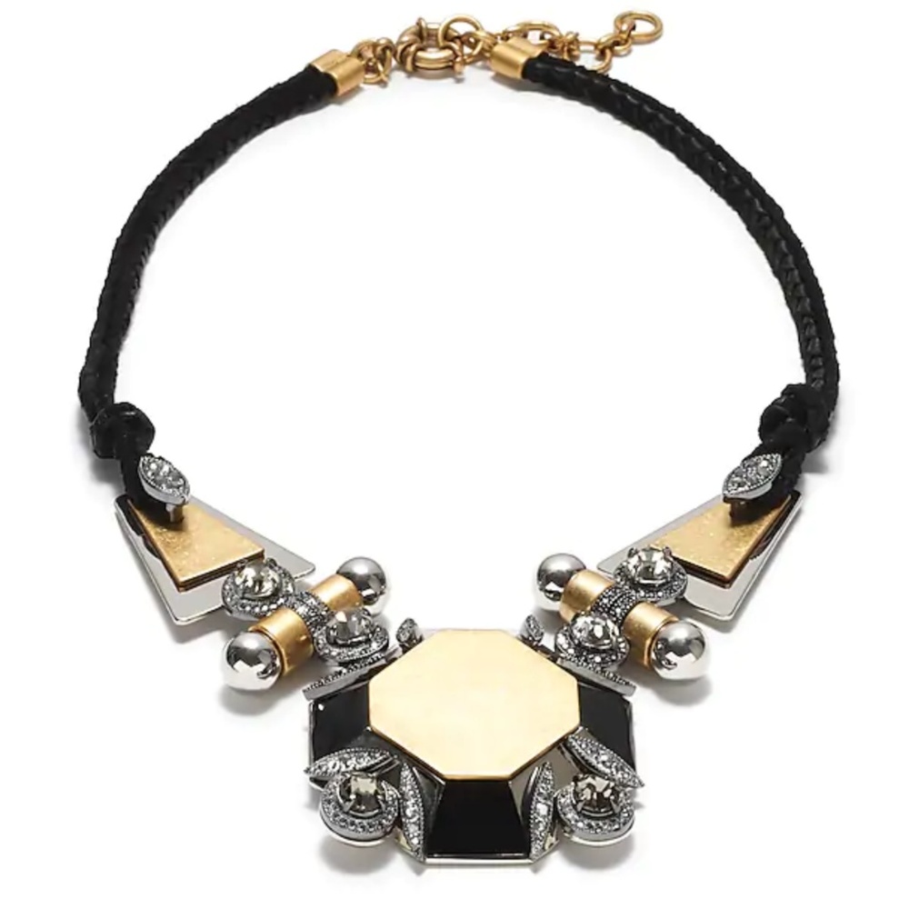 J.Crew Metal medallion necklace